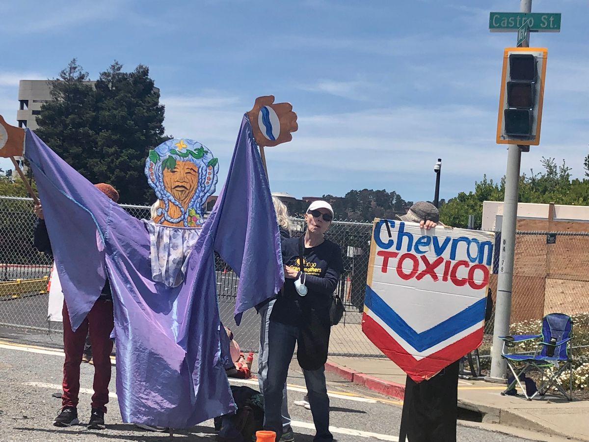 Protesters gather at Richmond refinery for annual Anti-Chevron Day
