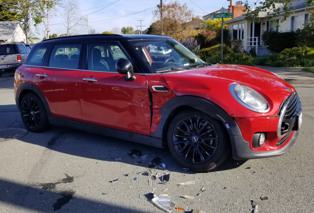 Collision leaves woman injured, car totaled at no-stop sign intersection