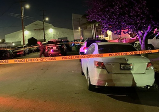 Crime scene tape blocks