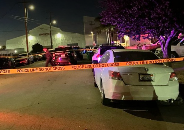 Crime scene tape blocks